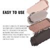 4 Colors Light Beige Gray Brown Black Eye Shadow Powder Palette Makeup, Neutral Matte Shimmer Cream Quads Eyeshadow Palette for Women Highly Pigmented Waterproof, paleta de sombras de ojos, Vegan, 07 view 3