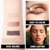 4 Colors Light Beige Gray Brown Black Eye Shadow Powder Palette Makeup, Neutral Matte Shimmer Cream Quads Eyeshadow Palette for Women Highly Pigmented Waterproof, paleta de sombras de ojos, Vegan, 07 view 4
