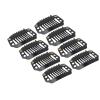 100PCS Wig Clips Windproof 8 Teeth Hair Extension Clips for Hat Fixing Black view 1
