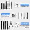 JKSVTF Professional Nail Clippers Set 16 pcs,Stainless Steel Sharp Nail Trimmer Pedicure and Manicure Set with Cortex Metal Case for Men and Women-B_16-Piece Set (Pink 18) view 2