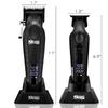 DSP Professional Hair Clippers Set for Men, Cordless Barber Clipper Beard Trimmer DLC, USB Rechargeable, Speeds Adjustable, Travel Lock, Low Noise with Charging Base view 2