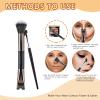3pcs Nose Contour Brush U Shape,2-in-1 Dual Head Makeup Brush Nose Contour with 2 Pieces Sickle Type Nose Shadow Brush,for Sculpting and Defining view 3