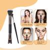 3pcs Nose Contour Brush U Shape,2-in-1 Dual Head Makeup Brush Nose Contour with 2 Pieces Sickle Type Nose Shadow Brush,for Sculpting and Defining view 4