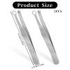 2 Pcs Universal Nose Hair Trimming Tweezers Stainless Steel Nasal Clippers for Men Women Manual Nose Hair Trimmer Round Tip Clipper for Noses Hair Brow Sideburns Body view 3