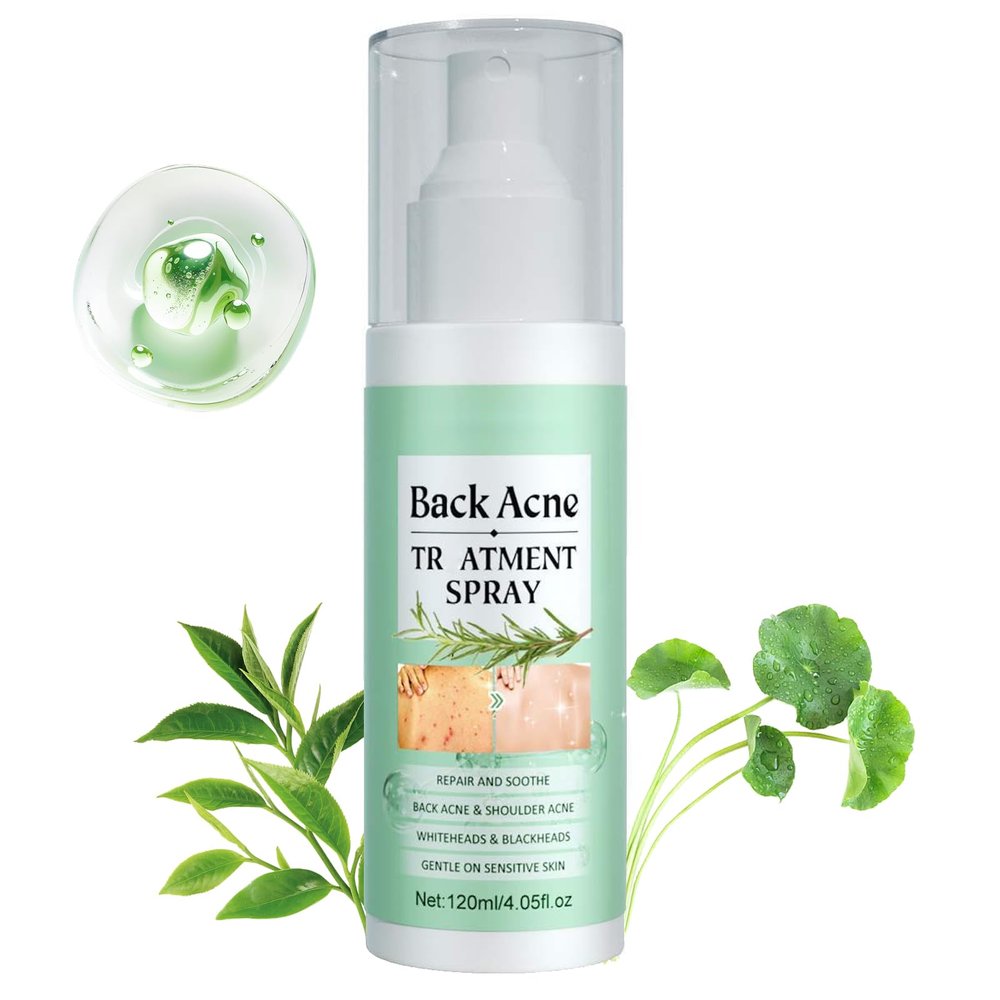 ARCHIDATE Back Acne Spray, Body Acne Spray for Back & Body with Herbal Formula, 2% Salicylic and Tea Tree Oil, Oil Control, Soothes Skin, Back Acne Solution for Women and Men, 120ml