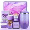 Birthday Gifts for Women - Christmas,Valentines Day,Birthday,Thanksgiving Day,Mothers Day Gifts - Unique Lavender Spa Basket Set Gift for Mom,Wife,Aunt,Daughter,Sister,Girlfriend,Her view 1