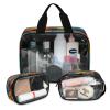 CNNINGYI Clear Makeup Bag, 3 Pcs of Translucent Cosmetic Bags Set, Transparent Fish Travel Makeup Pouch, Waterproof Cute Toiletry Bag for Women (Ocean Fish) view 1