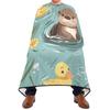 ALAZA Otters Flowers Ducks Barber Cape for Men Women, Waterproof Haircut Apron Beard Shaving Bib Hair Cutting Cloth 55 x 65 Inch view 2