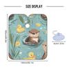 ALAZA Otters Flowers Ducks Barber Cape for Men Women, Waterproof Haircut Apron Beard Shaving Bib Hair Cutting Cloth 55 x 65 Inch view 3