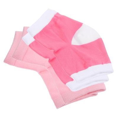 ADOCARN 2pairs Outdoor Heel Socks Reusable Foot Sleeve Compact Heel Socks Gel Cracking Preventing Dry Cracked Feet Care