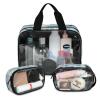 CNNINGYI Clear Makeup Bag, 3 Pcs of Translucent Cosmetic Bags Set, Transparent Wildflower Spring Floral Butterfly Travel Makeup Pouch, Waterproof Cute Toiletry Bag for Women (Watercolor Flower) view 1