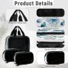 CNNINGYI Clear Makeup Bag, 3 Pcs of Translucent Cosmetic Bags Set, Transparent Wildflower Spring Floral Butterfly Travel Makeup Pouch, Waterproof Cute Toiletry Bag for Women (Watercolor Flower) view 4
