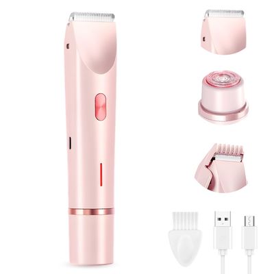 Women's Shave Hair Remover, 2026 New 2-in-1Rechargeable, Eletctric, Waterproof&Easy Women's Body Shaver for Facial Face Lip Chin Underarm Legs (Pink)