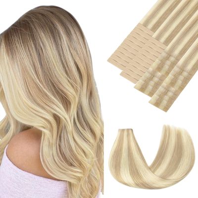 GOO GOO Invisi Edge Tape in Hair Extensions Set, Versatile Styling