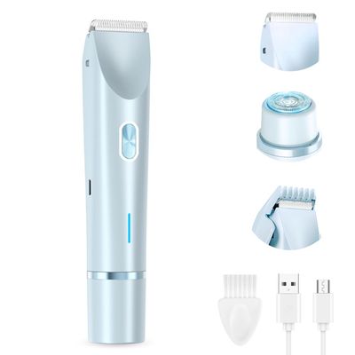 Women's Shave Hair Remover, 2026 New 2-in-1Rechargeable, Eletctric, Waterproof&Easy Women's Body Shaver for Facial Face Lip Chin Underarm Legs (Blue)