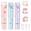 Kruggo Women's Shave Hair Remover, 2025 New 2-in-1Rechargeable, Eletctric, Waterproof&Easy Women's Body Shaver for Facial Face Lip Chin Underarm Legs (Mix-3Pcs) view 1
