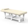 Stationary Massage Table, 75L 31.5''W Heavy Duty Esthetician Bed, 800LBS Metal Frame PU Leather Physical Therapy Table Spa Lash Bed Professional Equipment (Beige Grey) view 1