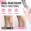 Women's Shave Hair Remover, 2026 New 2-in-1Rechargeable, Eletctric, Waterproof&Easy Women's Body Shaver for Facial Face Lip Chin Underarm Legs (Purple) view 2