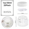 1oz Glass Jar with Lid, Hoa Kinh 25Pack Clear Round Containers Cosmetic Glass Jars with Inner Liners and White Lids Travel Jars for Storing Lip and Body Scrub, Lotion, Body Butter, Bath Salts, Liquid view 3
