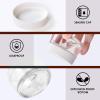 1oz Glass Jar with Lid, Hoa Kinh 25Pack Clear Round Containers Cosmetic Glass Jars with Inner Liners and White Lids Travel Jars for Storing Lip and Body Scrub, Lotion, Body Butter, Bath Salts, Liquid view 4
