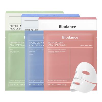 BIODANCE Total Solution Trio: Bio Collagen & Ceramide Panthenol & Sea Kelp Real Deep Mask Set, Firming, Hydrating, Claming Kit, Korean Skin Care, Gifts for women, Skin Care Set