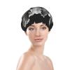 3d Gray Elephant Shower Cap For Women Reusable Double Layers Bathing Bath Cap Hair Caps Waterproof Elastic Band Ladies Spa Salon Shower Hat Hair Caps view 3