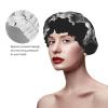 3d Gray Elephant Shower Cap For Women Reusable Double Layers Bathing Bath Cap Hair Caps Waterproof Elastic Band Ladies Spa Salon Shower Hat Hair Caps view 4