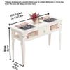 Modern Adjustable Nail Tech Desk, Nail Desk Makeup Table Manicure Table with Drawers, Nail Tech Workstation for Nail Salon, Beauty Salon(39.4''x15.7''x31.5'') view 2