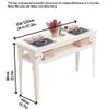 Xyzzlphn Wooden Nail Table, Modern Nail Desk with Adjustable Foot Pads, Nail Beauty Workstation with Open Shelves for Nail Salon, Beauty Salon(47.2''x15.7''x31.5'') view 2