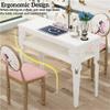 Xyzzlphn Wooden Nail Table, Modern Nail Desk with Adjustable Foot Pads, Nail Beauty Workstation with Open Shelves for Nail Salon, Beauty Salon(47.2''x15.7''x31.5'') view 4