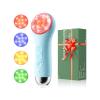 Facial Cleansing Brush Electric Face Scrubber - Rechargeable Face Cleansing Brush with 4 LED Gentle Light Silicone Heat and Vibration Exfoliator Massage Deep Cleansing,IPX7 Waterproof,Ideal Gift view 1