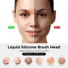 Facial Cleansing Brush Electric Face Scrubber - Rechargeable Face Cleansing Brush with 4 LED Gentle Light Silicone Heat and Vibration Exfoliator Massage Deep Cleansing,IPX7 Waterproof,Ideal Gift view 3