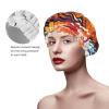 Basketball Colorful Sketch Enjoyment Shower Cap For Women Reusable Double Layers Bathing Bath Cap Hair Caps Waterproof Elastic Band Ladies Spa Salon Shower Hat Hair Caps view 4