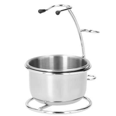 BORDSTRACT Shaving Stand Bowl, Stainless Steel Shaving Stand Bowl Set with Non Slip Base for Men