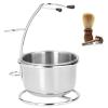 BORDSTRACT Shaving Stand Bowl, Stainless Steel Shaving Stand Bowl Set with Non Slip Base for Men view 2
