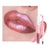 evpct Pine Red Metallic Glitter Lip Liner and Lipstick Combo Lip Gloss Stain Set Makeup for Women Long Lasting Waterproof 24, Warm Pink Metallic Shimmer Frosted Iridescent Shiny Liquid Lipstick 09 view 1
