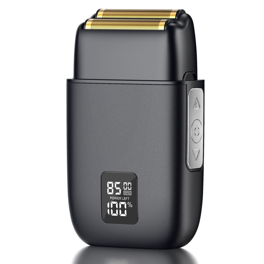 Foil Shavers for Men, Electric Razor Shaver Cordless Waterproof Wet Dry LED Display USB-C Rechargeable