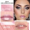 evpct Light Pink Metallic Shimmer Lip Liner and Lipstick Combo Lip Gloss Stain Set Makeup for Women Long Lasting Waterproof 24, Light Voilet Frosted Metallic Glitter Glossy Iridescent Liquid Lipstick view 4