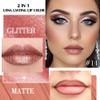 evpct Bronze Gold Metallic Glitter Lip Liner and Lipstick Combo Lip Gloss Stain Set Makeup for Women Long Lasting Waterproof 24, Rose Gold Metallic Shimmer Frosted Iridescent Glossy Liquid Lipstick 14 view 4