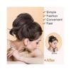 Bun, Clip-on Short Straight Wig Ponytail Changeable Styling Headdress Hair Ring Fluffy Hair Piece Ponytail for Women(Black) view 3