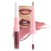evpct Dark Wine Red Metallic Glitter Lip Liner and Lipstick Combo Lip Gloss Stain Set Makeup for Women Long Lasting Waterproof 24, Mauve Plum Frosted Metallic Shimmer Glossy iridescent Liquid Lipstick view 2