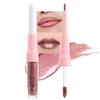 evpct Dark Bronze Metallic Shimmer Lip Liner and Lipstick Combo Lip Gloss Stains Set Makeup for Women Long Lasting Waterproof 24, Iced Mocha Frosted Metallic Glitter Glossy iridescent Liquid Lipstick view 2
