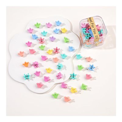 160Pcs Cute Mini Hair Clips for Unisex - Multicolor Gloss Color Finish Hair Accessories Set, Small Non-Slip Clips for Party, School, Gift Decorations(Crown)