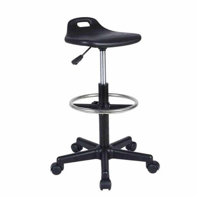 BXKCFYBSQ Saddle Stool with Wheels,Swivel Ergonomic Chair with Ring Pedal,Height Adjustable 45-80cm,for Massage Salon Hairdressers,Bearing Weight 440lbs(80x35cm)