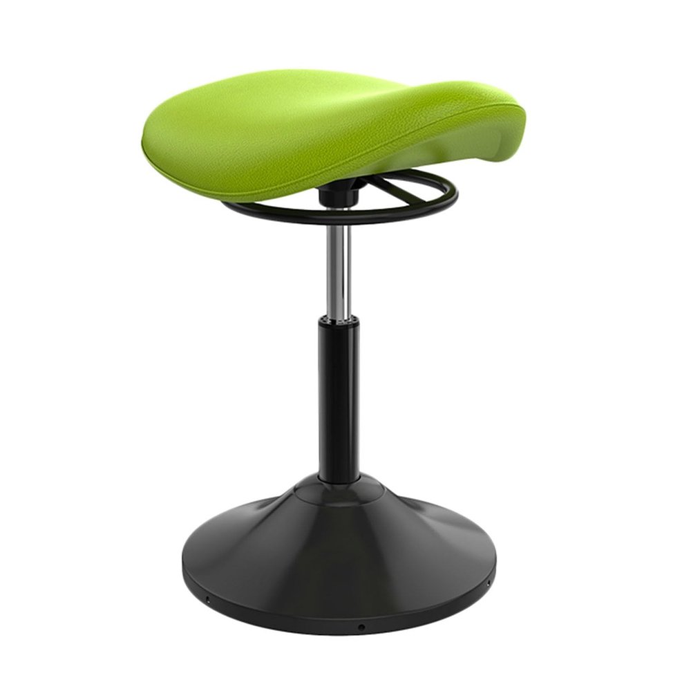 BXKCFYBSQ Saddle Stool,Swivel Ergonomic Chair,Leather Adjustable Salon Chair,Height Adjustable 42-62cm,for Massage Salon Hairdressers,Bearing Weight 440lbs(Green)
