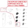 Eyebrow Eye Brow Comb 6mm CP2135 compatible with Philips Beardtrimmer Multiroom Shaver view 2