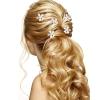 20PCS Pearl Flower Hair Claw Clips, Mini Pearl Floral Hair Clips, Gloden Metal Hair Clips, Sweet Daisy Artificial Bangs Clips, French Decorative Hair Barrettes Accessories for Women Bride view 4