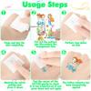 370 Patterns Party Favors, 36 Sheets Glow In Dark Stickers Luminous Temporary Tattoos, Waterproof Fake Tattoo Supplies Animal Dinosaur Mermaid Butterfly Stickers for Birthday Decorations view 3