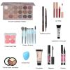 All in One Makeup Kit Makeup Set for Girls Includes18-Color Eyeshadow Palette Lip Gloss Brow Pencil Blush Concealer Foundation Mascara & Eyeliner with Travel-Friendly Tools for Everyday Glam view 2