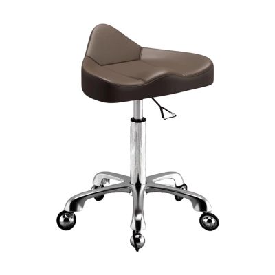 BXKCFYBSQ Saddle Stool Chair with Wheels,Hydraulic Rolling Swivel Stool Chair,Ergonomic Chair,Height Adjustable 42-59cm,for Massage Salon Hairdressers,Bearing Weight 440lbs(Brown)